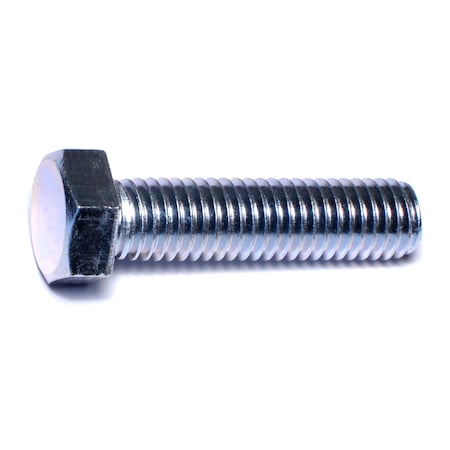 1/2-13 Hex Head Cap Screw, Zinc Plated Steel, 2 In L, 25 PK